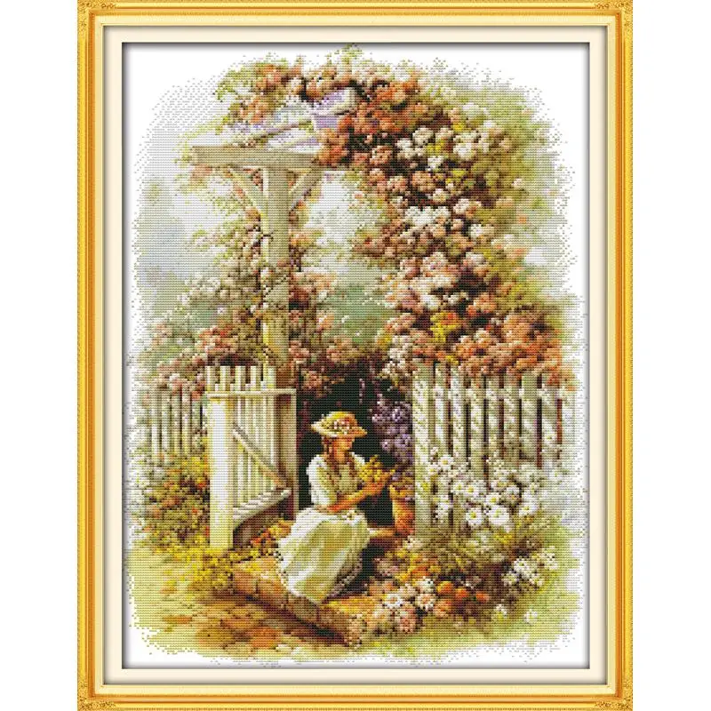 Серия сделай сам для девочек Garden Girl наборы вышивки крестом с принтом 14CT DMC