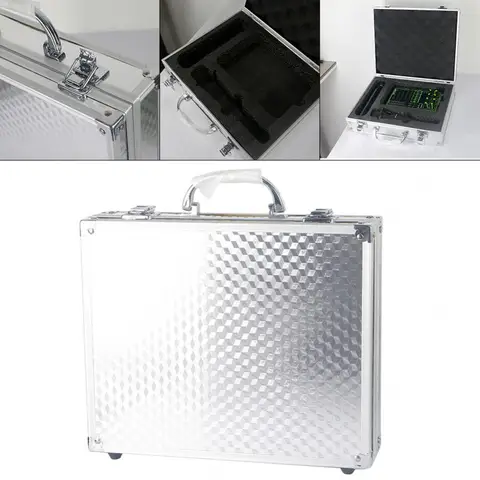 Звуковая карта, микрофон, алюминиевый ящик для хранения микрофона, губчатый ящик для хранения, серебристый металлический чемодан, оборудование для прямой трансляции, студийный ящик для записи
