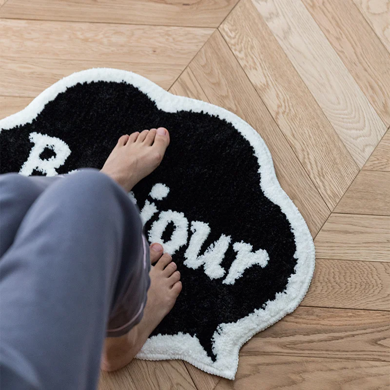 Современный дизайнерский мягкий пушистый коврик для ванной с французскими