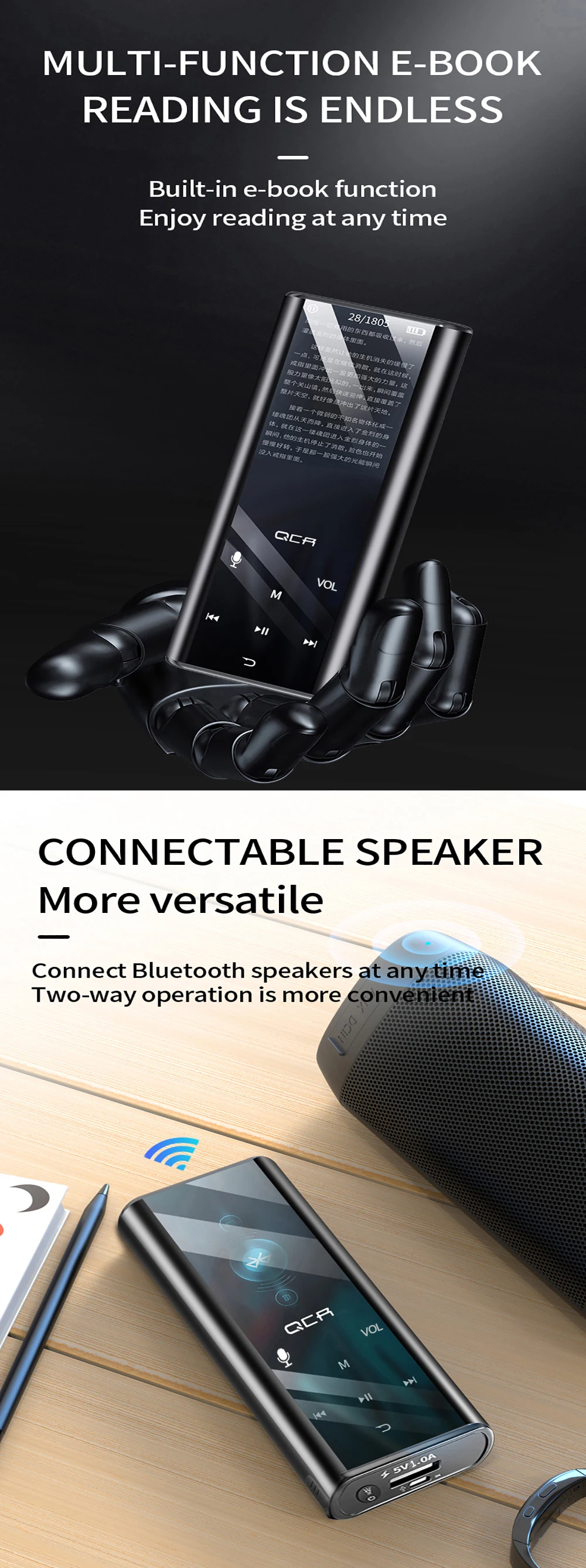 Q1 TWS Bluetooth наушники 5,0 многофункциональные Bluetooth наушники IPX7 водонепроницаемые в пределах 6000 мАч Внешний аккумулятор для iOS Android