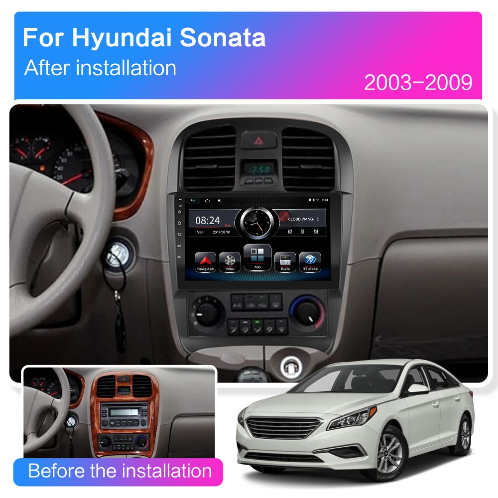 Автомобильный DVD-плеер для Hyundai Sonata мультимедийный проигрыватель с радио и GPS 2 Гб