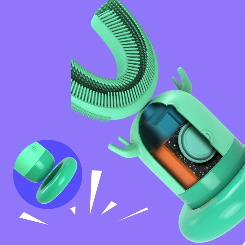 EAS-u-образная зубная щетка звуковая перезаряжаемая электрическая автоматическая