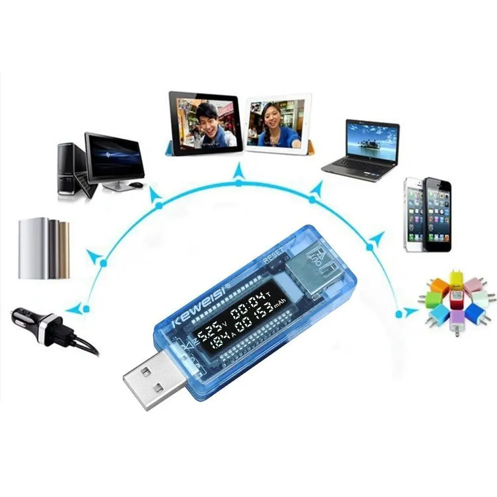 

1PC Current Voltage Capacity Tester USB Volt Current Voltage Doctor Charger Capacity Tester Meter Power Bank