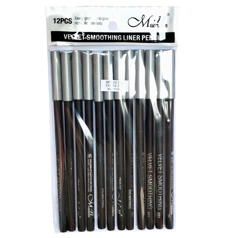 

12pcs/set Menow P127 black Eyeliner Pencil Waterproof Eyebrow Beauty Pen Eye Liner Pencil all black