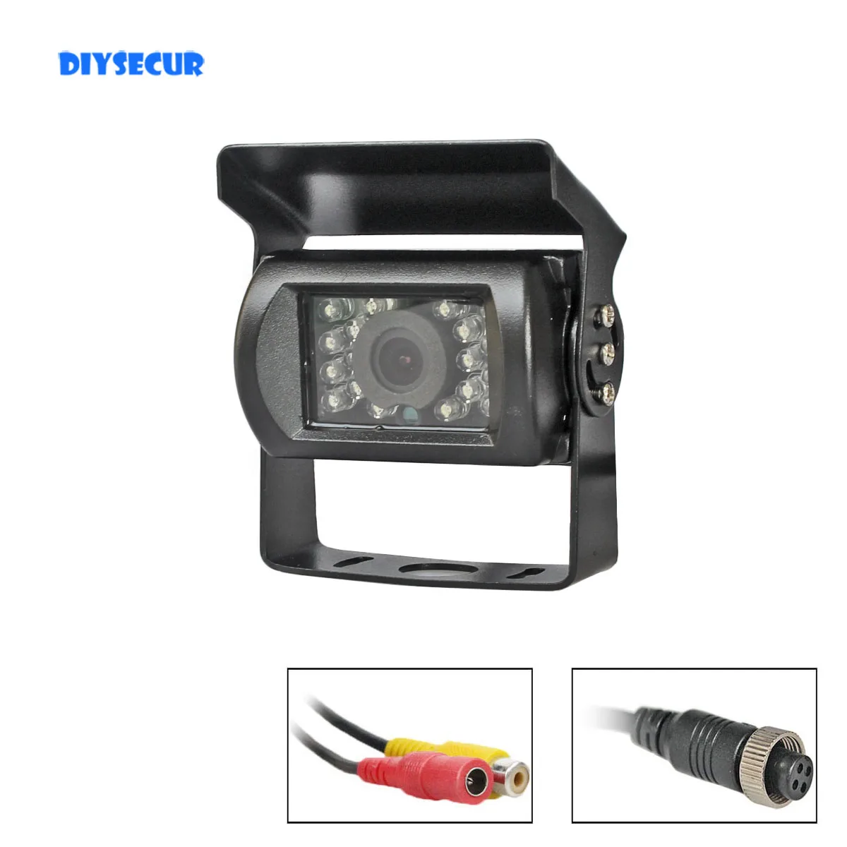 

DIYSECUR CVBS Waterproof 4PIN /RCA DC 12V-24V CCD Van Bus Lorry Car Rear View Reversing Parking Camera IR Night Vision