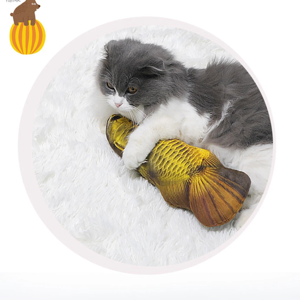 

Креативная игрушка для домашних животных в форме рыбы, устойчивая к укусам кошачья мята, игрушка для домашних животных, интерактивные трени...