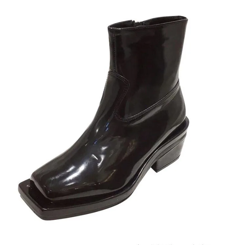 Boots Female women shoes Autumn British Wind Genuine Leather Thick With Short Boots Motorcycle Martin shoes