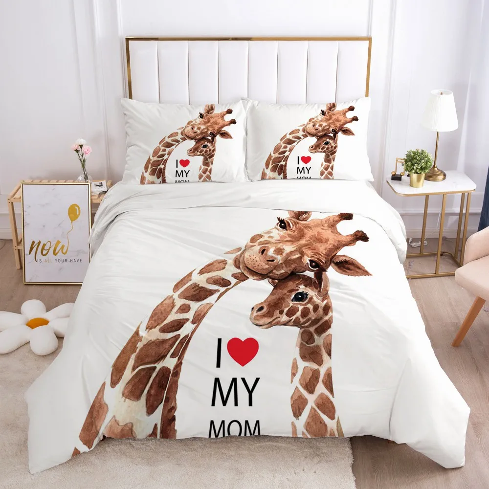 

Bedding Set Duvet Cover Sets White Quilt Covers Pillowcase Comforter Case Bed Linen Full Twin Size 3D Children Cartoon Bedclothe