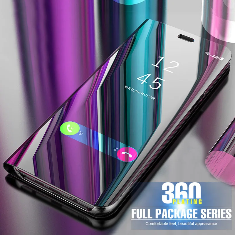 Умный зеркальный флип-чехол Auroras для OPPO Reno 2 Официальный чехол-книжка с подставкой