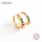 Серьги-кольца женские круглые из серебра 925 пробы