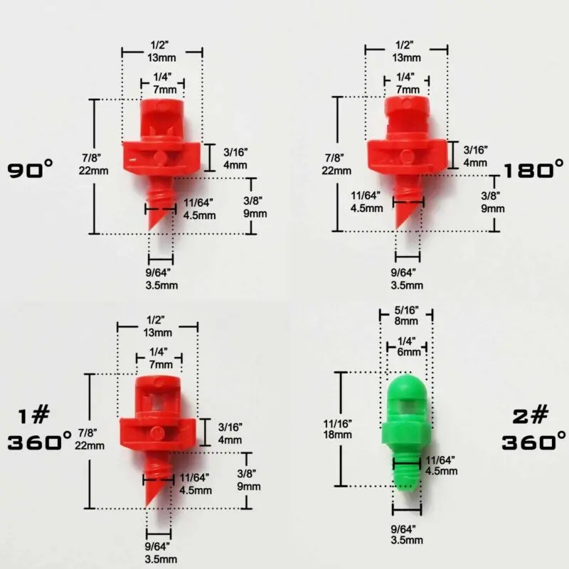 25 pcs EZ clone machine hydroponic sprayer nozzle 90/120/180/360 degree | Дом и сад