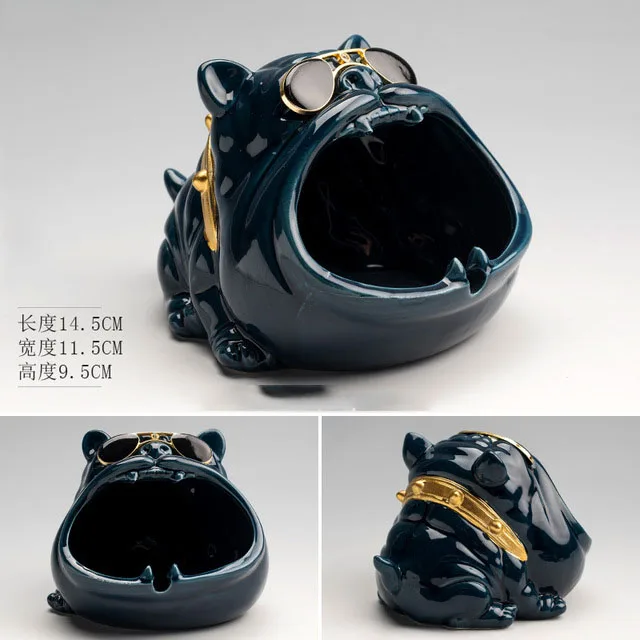 

Ceramic Dog Car Ashtray Household Auto Storage Ashtray Windproof Cenicero Car Assessoires Interior For Men Ornament Aschenbecher