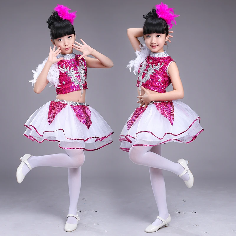 Джазовые танцевальные костюмы для выступлений мальчиков и девочек детские