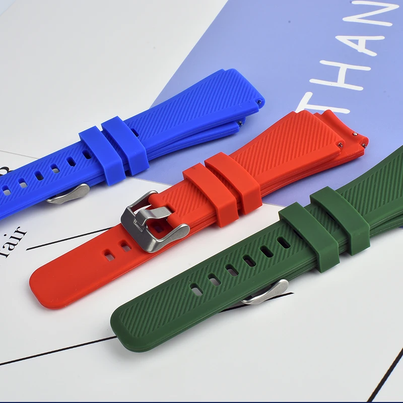 20mm 22mm Band for Samsung Galaxy Watch 3/46mm/42mm/active 2/46 Gear s3 Frontier/S2/Sport silicone bracelet Huawei GT 2/2E strap