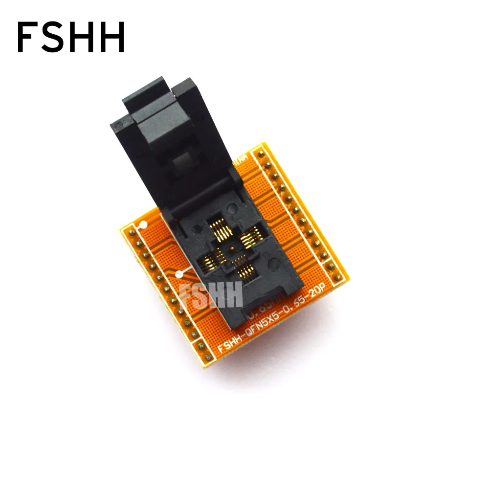 FSHH QFN20 test socket WSON20 UDFN20 MLF20 ic socket QFN20 to DIP20 Programming AdapterPin pitch=0.65mm Size=5x5mm