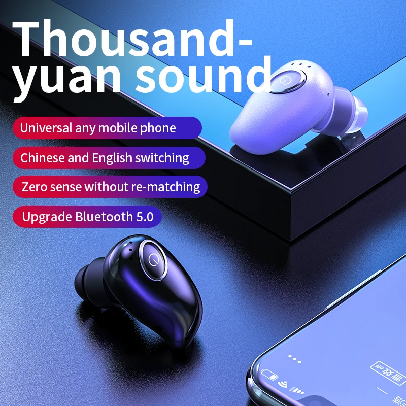 Наушники вкладыши TWS с 5 0 Bluetooth наушники 3D стерео Беспроводной спортивные