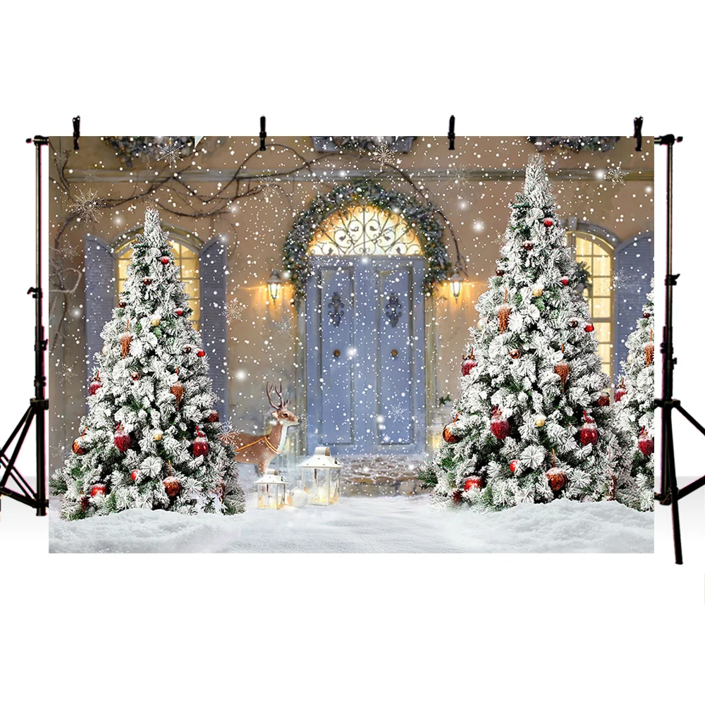 Рождественский снежинка фон для фотографии Рождественская елка фотостудии