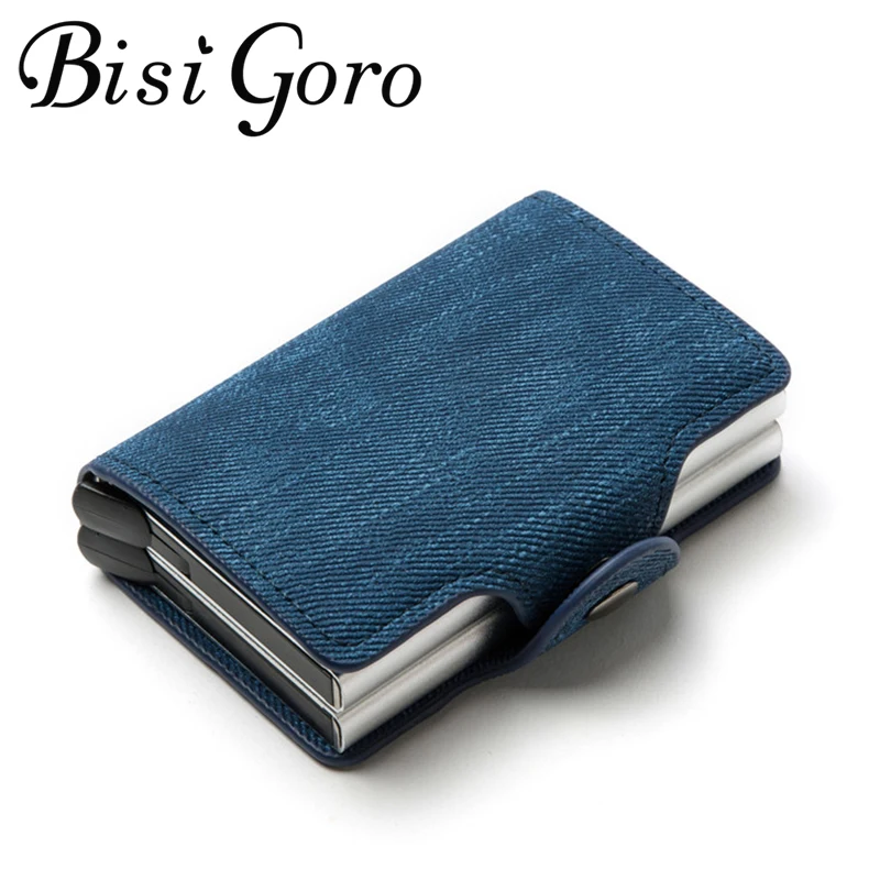 BISI GORO джинсовый кошелек с защитой от кражи двойные коробки высококачественный
