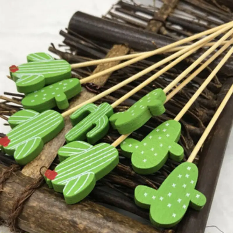 

100 Pcs Disposable Bamboo picks Food Fruit Cocktail Handmade Toothpicks Picnic Party Supplies Decor