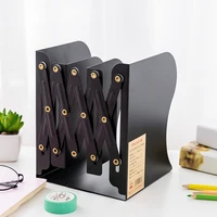 metal desk office storage book holder retractable bookends students desk organizer office school home bookshelf stationery