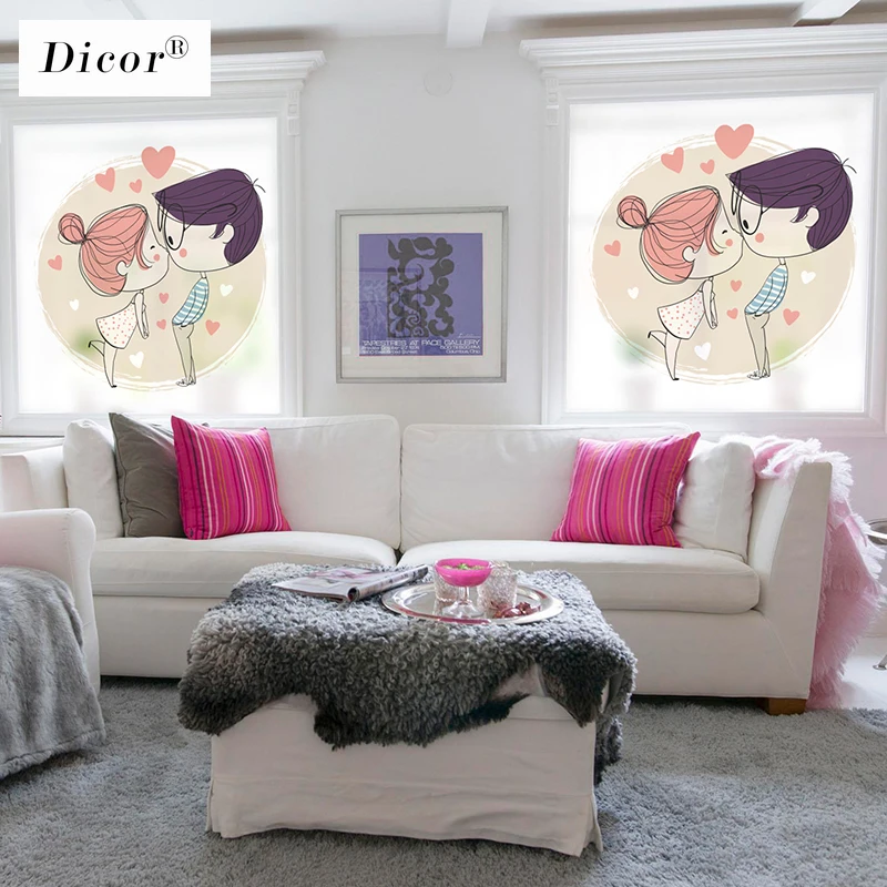 Пользовательские статического цепляться витражная плёнка на стекла окна