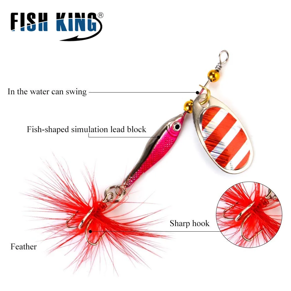 Рыболовный воблер FISH KING 5 6 г шт. Наживки Тройной Крючок | Спорт и развлечения