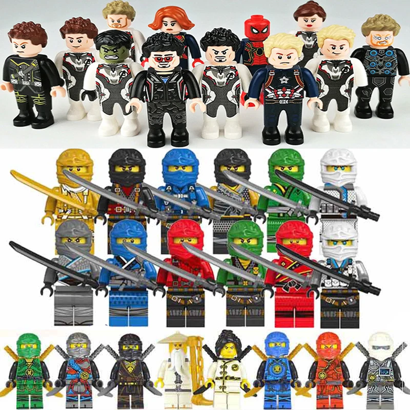 32 шт./лот Marvel Super Heroes Infinity War NinjagoINGlys паук Железный человек Мстители Строительные блоки игрушки Фигурки