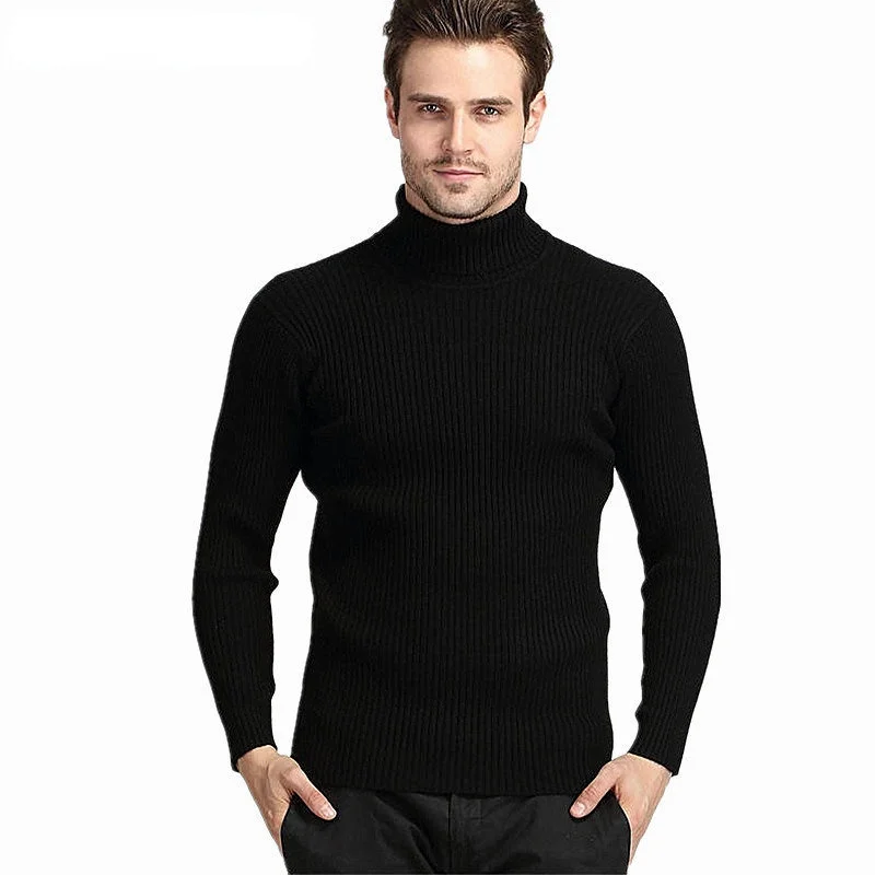 

COODRONY Winter Thick Warm Cashmere Sweater Men Turtleneck Mens Sweaters Slim Fit Pullover Men Classic Wool Knitwear Pull Homme