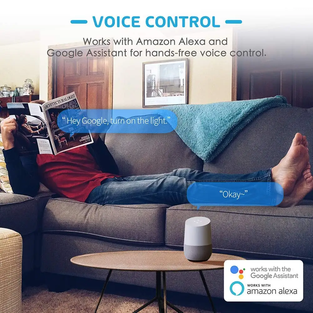 Умный Wi-Fi сетевой фильтр, силовая полоса, поддержка Alexa и Google Assistant& IFTTT& SmartThings, приложение дистанционного управления Meross MSS425E
