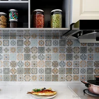 mosaic thickened tile flooring sticker self adhesive kitchen bathroom vinyl wallpaper adhesive waterproof peel pvc panel sticker