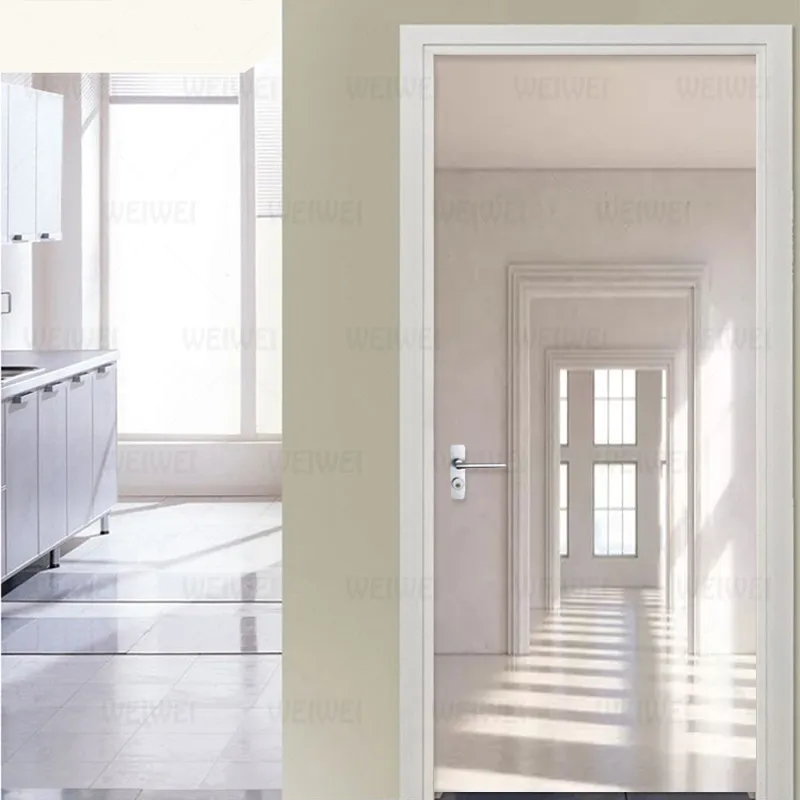 Современная простая наклейка на дверь в космосе фрески обои 3D креативные