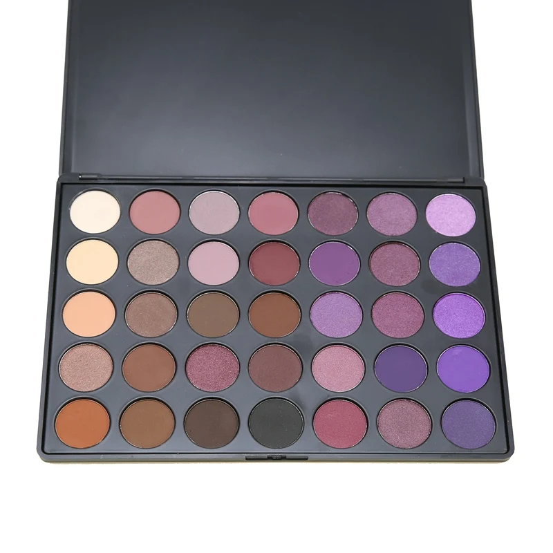 35 цветов Тени для век Палитра Макияж пигментированный мерцающий матовый порошок
