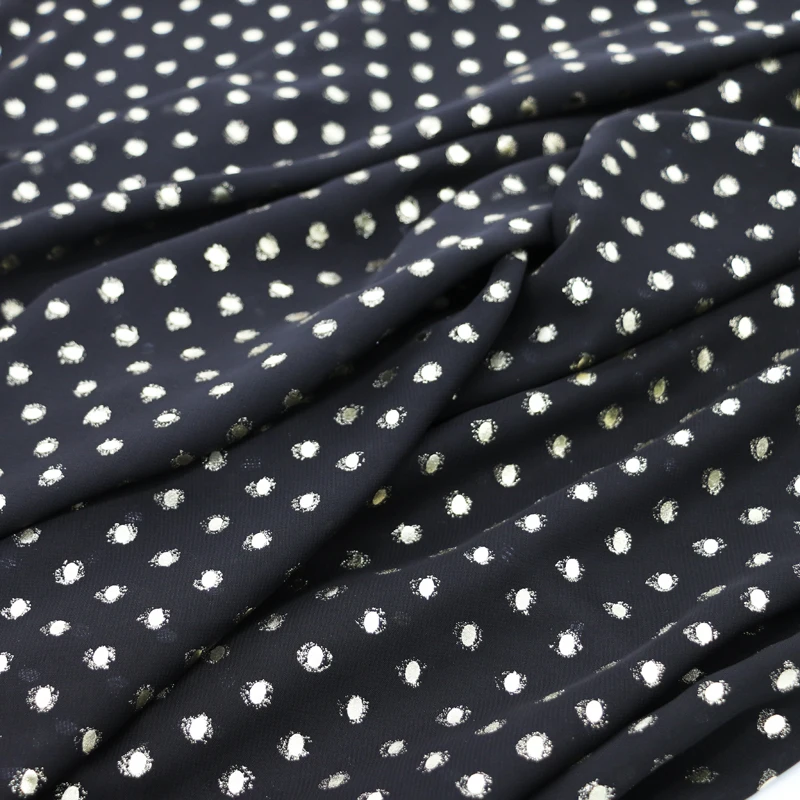 100 см * 148 узор в горошек рельефный принт шифоновая ткань марля жемчужная вышивка