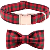unique style paws christmas handmade bowtie dog collar pet gift for dogs and cats