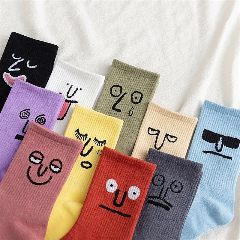 Носки женские хлопковые в стиле Харадзюку уличная одежда Теплые повседневные