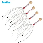 4 шт. Sumifun Портативный Массажер Для Головы Осьминог головы массажер снять головная боль-Когтеточка для кошек, массажирует голову разные цвета