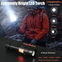 led torch extremely bright super bright torches usb rechargeable zoom torch