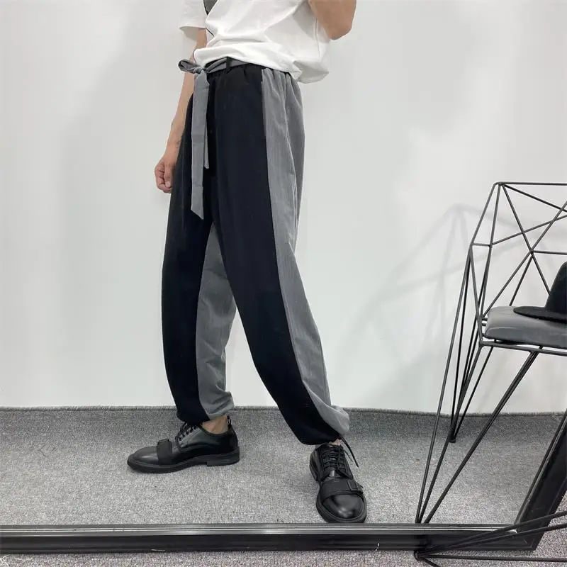 Men's Sports Pants Spring And Autumn New Personality Color Design Harajuku High Street Casual Loose Large Pants
