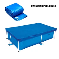 swimming pool cover waterproof tarpaulin rectangular pool protection cover thicken pe rainproof dustproof cover pool accessories