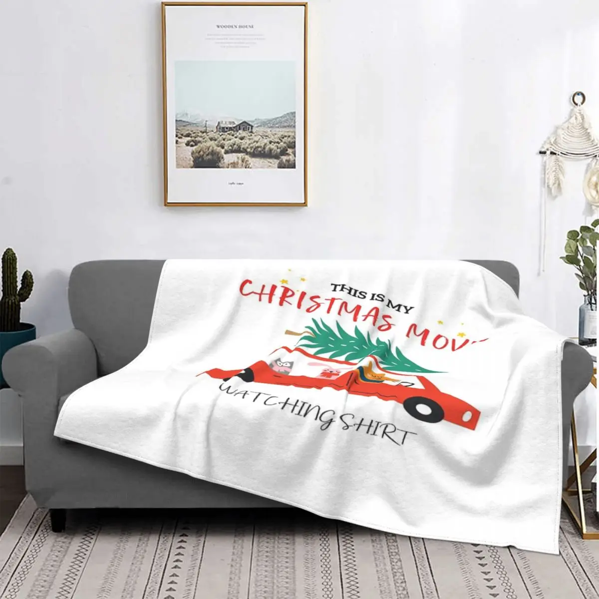 

Manta a cuadros para cama, manta термическая mullida a cuadros para cama, película de Navidad, 18