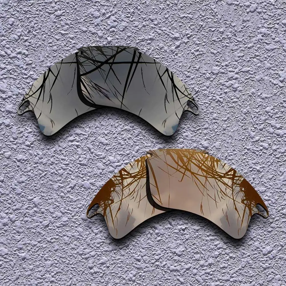 Black-Brown 2 Pairs Polarized Replacement Lenses for Oakley Fast Jacket XL Sunglasses- Multiple Choices - Цвет линз: Black-Brown