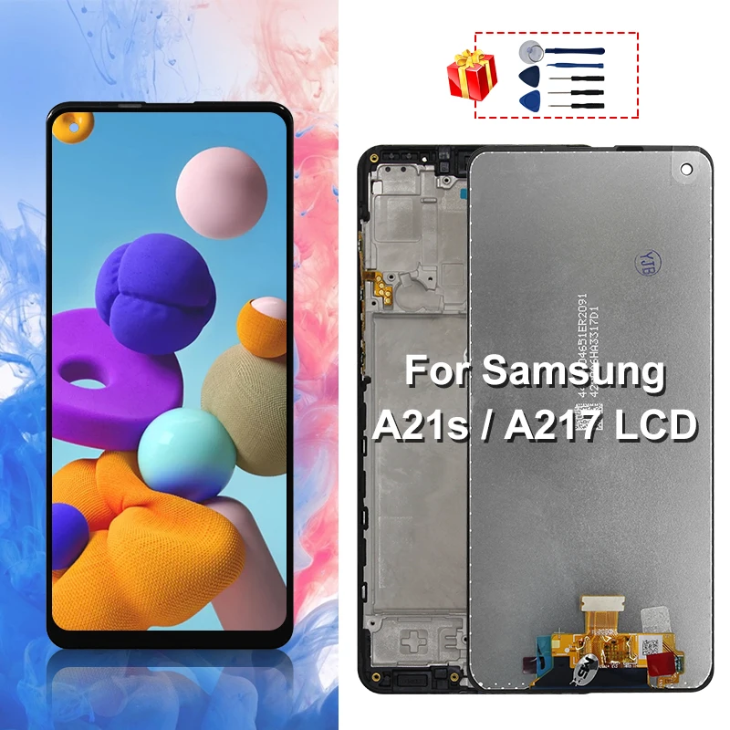 

6.5" For Samsung Galaxy A21S Display A217F A217 LCD Touch Screen Digitizer For A21S LCD A217H A217F/DS Replacement Parts