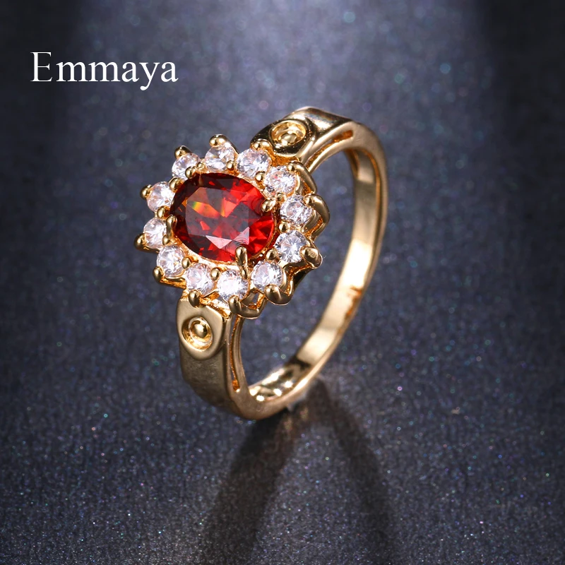 Женское кольцо с цирконием Emmaya Классическая модель четыре цвета на выбор |