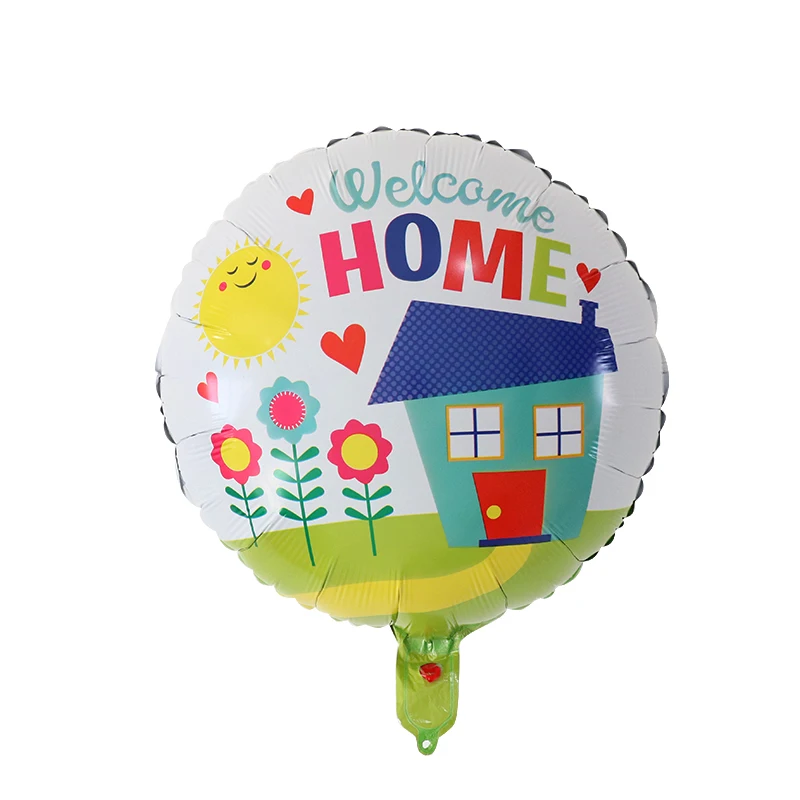 

10pcs 18 inch Round Welcome Home Foil Balloons Air Globos for Welcome Back To School Party Baby Shower Decoration Supplies