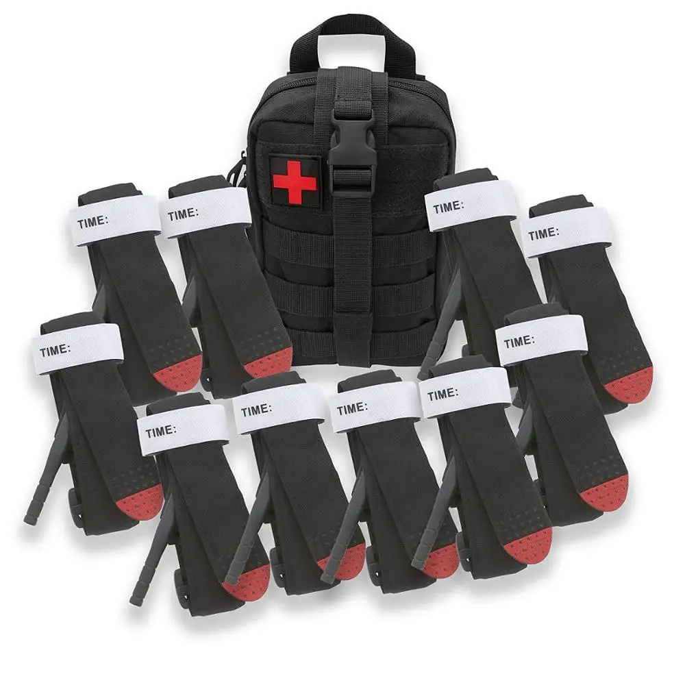 

Medical Tourniquet + Rip Away IFAK Bag Combat Outdoors Emergency Medical First Aid Equipment One-Handed Tourniquet