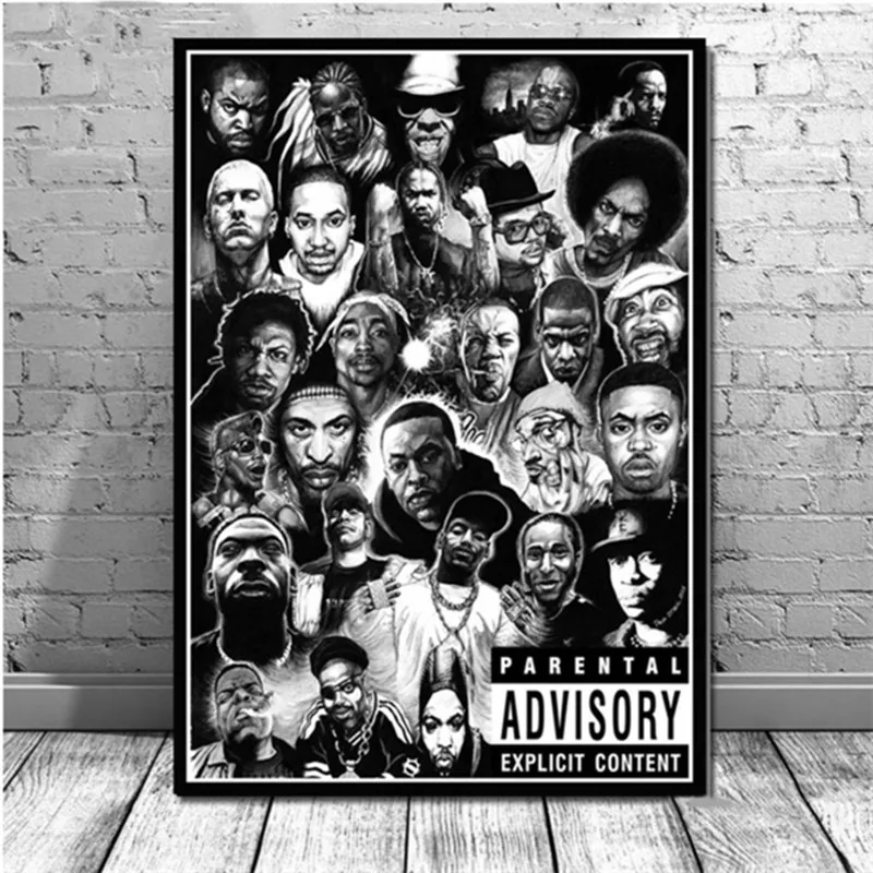 

Famous Hip Hop Rapper King Tupac Shakur And Notorious B.I.G Biggie Poster Prints Superstar Canvas Painting Wall Art Home Decor
