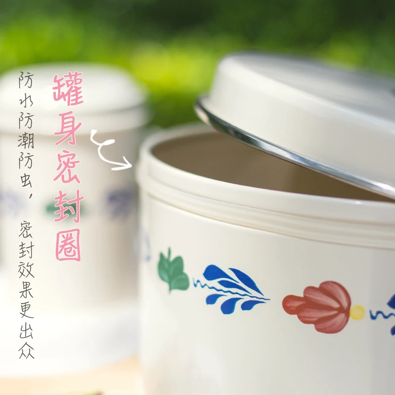 Small Round Home Sealed Storage Tank Snack Baking Jars Melon Nuts Cookie Sundries Box with Moisture-proof Sealing Ring | Дом и сад