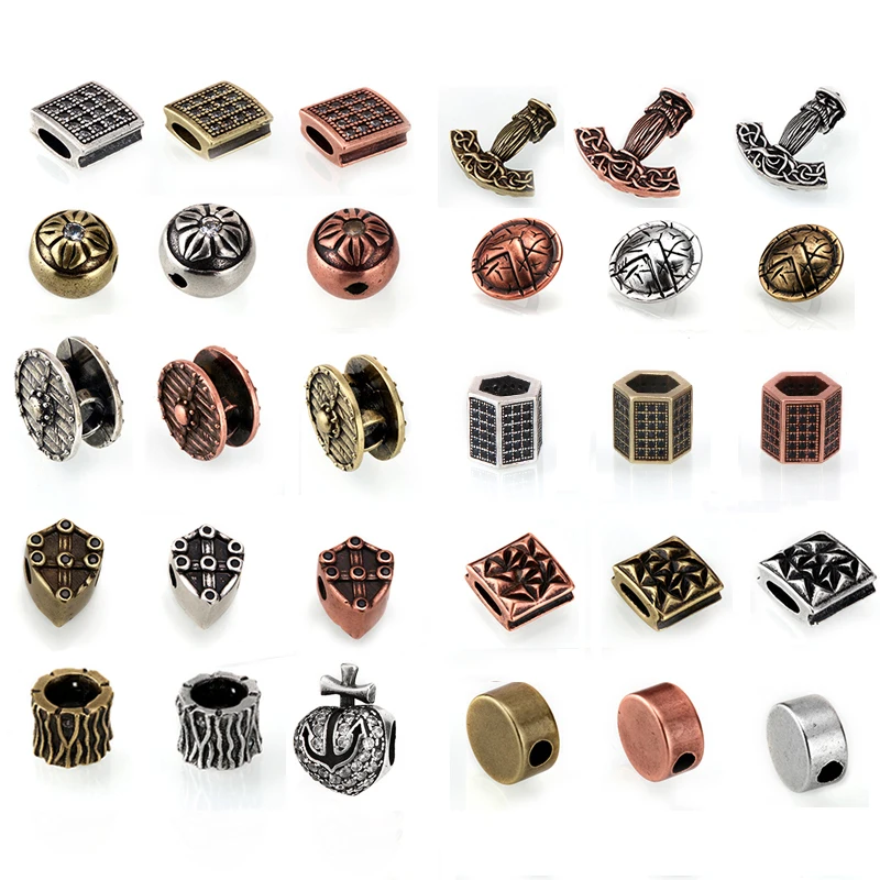 Металлические разделительные бусины разделители позолоченные/стальные цветные