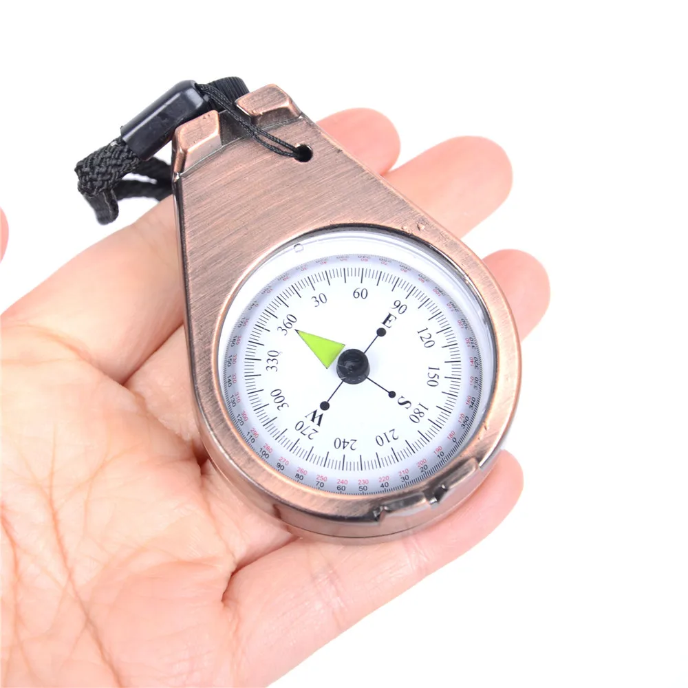 

Hand Metal Bronze Pocket Watch Compass Outdoor Navigation Tools Hardcover Guide Hiking Camping Wilderness Survival Compasses