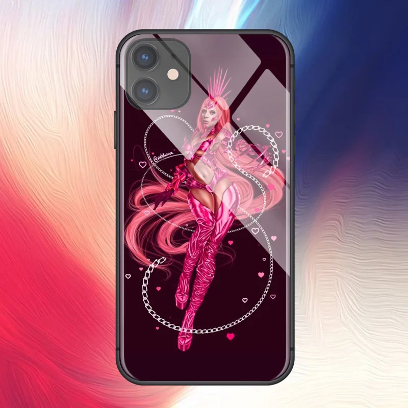 Чехлы для телефонов Lady Gaga из закаленного стекла iPhone SE 6 6s 7 8 plus x xr xs 11 12 mini Pro Max